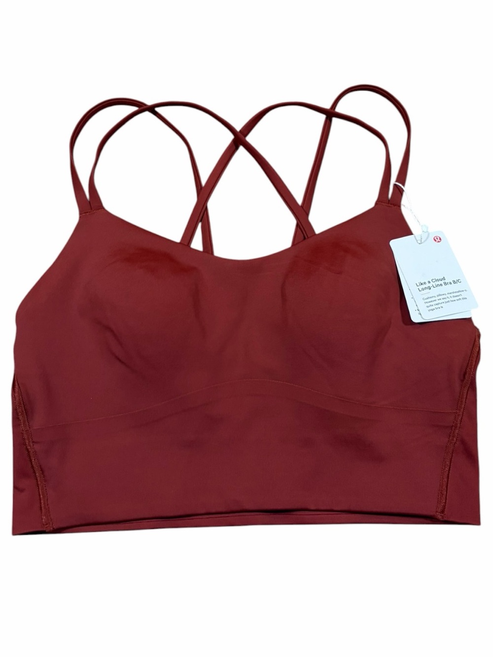 NWT Lululemon Like a Cloud Longline Bra *B/C Cup (Cranberry Charm) Size 4
